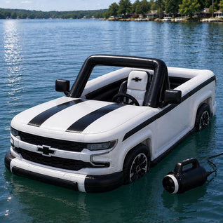 Classic white Motorized Truck Float